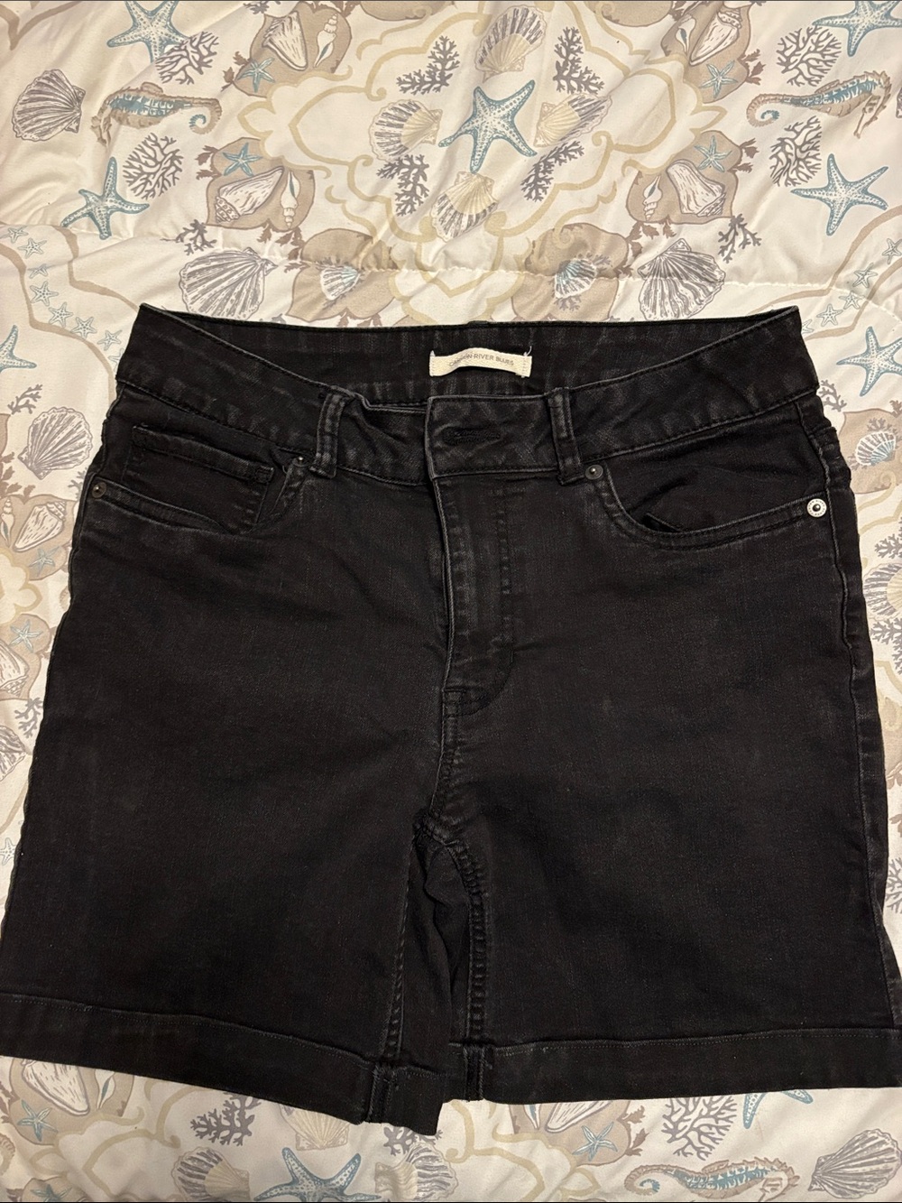 Canyon River Blues Black Denim Jean Shorts